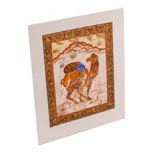 Load image into Gallery viewer, Traditional Watercolor on Paper Camel Painting in Warm Hues - Camel | NOVICA