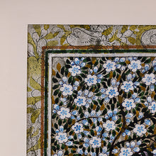 Load image into Gallery viewer, Folk Art Watercolor Painting of Couple and Peacocks - Farhod and Shirin IV | NOVICA