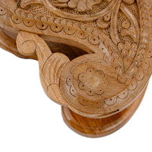 Load image into Gallery viewer, Hand-Carved Paisley-Shaped Leafy Walnut Wood Puzzle Box - Portal to the Paisley Forest | NOVICA