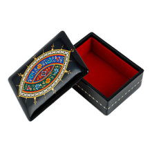 Load image into Gallery viewer, Lacquered Papier Mache Jewelry Box with Floral Motifs - Uzbek Bouquet | NOVICA