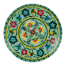 Load image into Gallery viewer, Lacquered Hand-Painted Green Papier Mache Floral Jewelry Box - Green Bouquet | NOVICA