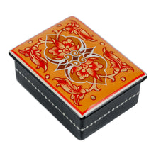 Load image into Gallery viewer, Lacquered Hand-Painted Yellow Papier Mache Jewelry Box - Blossoming Yellow | NOVICA