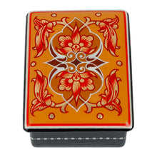 Load image into Gallery viewer, Lacquered Hand-Painted Yellow Papier Mache Jewelry Box - Blossoming Yellow | NOVICA