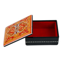 Load image into Gallery viewer, Lacquered Hand-Painted Yellow Papier Mache Jewelry Box - Blossoming Yellow | NOVICA