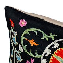 Load image into Gallery viewer, Classic Embroidered Silk and Cotton Blend Cushion Cover - Glimpses of Nobility | NOVICA