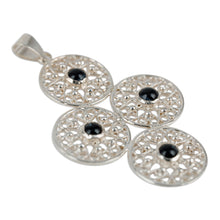 Load image into Gallery viewer, Agate Sterling Silver Filigree Heart & Star Pendant Necklace - Silk Road's Romance | NOVICA