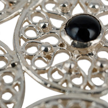 Load image into Gallery viewer, Agate Sterling Silver Filigree Heart & Star Pendant Necklace - Silk Road's Romance | NOVICA