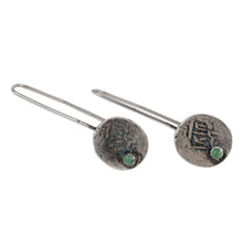 Load image into Gallery viewer, Classic Bukhara Emirate Coin and Jade Drop Earrings - Memoirs from the Spirits | NOVICA