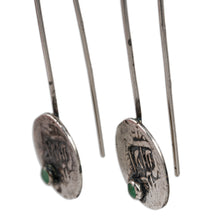 Load image into Gallery viewer, Classic Bukhara Emirate Coin and Jade Drop Earrings - Memoirs from the Spirits | NOVICA