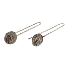 Load image into Gallery viewer, Classic Bukhara Emirate Coin Sterling Silver Drop Earrings - Memoirs from the Road | NOVICA