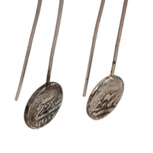 Load image into Gallery viewer, Classic Bukhara Emirate Coin Sterling Silver Drop Earrings - Memoirs from the Road | NOVICA