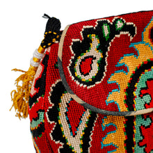 Load image into Gallery viewer, Traditional Embroidered Red and Yellow Silk Sling - Classic Journeys | NOVICA