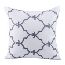 Load image into Gallery viewer, Beehive-Themed Hand-Embroidered Suzani Cotton Cushion Cover - Beehive Beauty | NOVICA