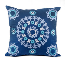 Load image into Gallery viewer, Mandala-Themed Hand-Embroidered Suzani Cotton Cushion Cover - Mandala Flair | NOVICA