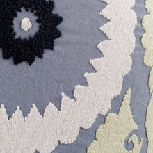 Load image into Gallery viewer, Hand-Embroidered Suzani Cotton Cushion Cover in Grey - Tajik Art | NOVICA