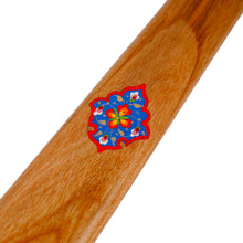 Load image into Gallery viewer, Hand-Carved Cherry Wood Shoehorn with Classic Floral Motif - Classic Gait | NOVICA