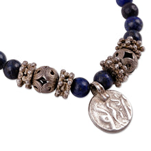 Load image into Gallery viewer, Cultural Natural Lapis Lazuli Choker Pendant Necklace - True History | NOVICA