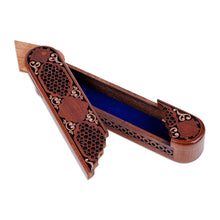 Load image into Gallery viewer, Oblong-Shaped Classic Walnut Wood Puzzle Box in Brown - Palace Secrets | NOVICA