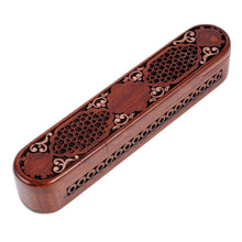 Load image into Gallery viewer, Oblong-Shaped Classic Walnut Wood Puzzle Box in Brown - Palace Secrets | NOVICA