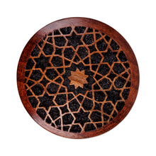 Load image into Gallery viewer, Handcrafted Star-Patterned Mini Walnut Wood Ring Box - Samarkand Essence | NOVICA