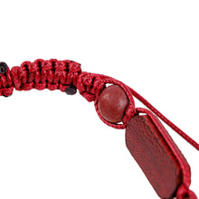 Load image into Gallery viewer, Red Jasper and Wood Beaded Macrame Bracelet - Fire Energies | NOVICA