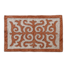Load image into Gallery viewer, Classic Brown and Beige Shyrdak Wool Area Rug (2.5x4) - Autumn at the Palace | NOVICA