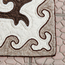 Load image into Gallery viewer, Handmade Shyrdak Wool Area Rug in Brown Hues (2x3.5) - Sylvan Majesty | NOVICA