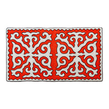 Load image into Gallery viewer, Classic Geometric Shyrdak Wool Rug in Red Hues (3x4.5) - Kyrgyzstan's Majesty | NOVICA
