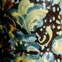 Load image into Gallery viewer, Hand-Painted Floral Brown Ceramic Bell Ornament - Kingdom Melodies | NOVICA