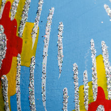 Load image into Gallery viewer, Hand-Painted Traditional Round Blue Ceramic Ornament - Blue Folktales | NOVICA