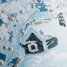 Load image into Gallery viewer, Hand-Painted Winter-Themed Landscape Ceramic Ornament - Winter in the Village | NOVICA