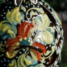 Load image into Gallery viewer, Hand-Painted Traditional Floral Pinecone Ceramic Ornament - Kingdom's Pinecone | NOVICA