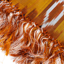 Load image into Gallery viewer, Handloomed Ikat Patterned Soft Silk Scarf in Yellow Hues - Summer Halo | NOVICA