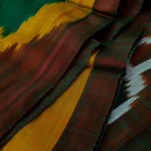 Load image into Gallery viewer, Traditional Handwoven Colorful Ikat Patterned Silk Scarf - Kingdom Beauty | NOVICA