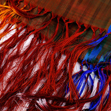 Load image into Gallery viewer, Traditional Handwoven Colorful Ikat Patterned Silk Scarf - Kingdom Beauty | NOVICA