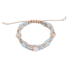 Load image into Gallery viewer, Agate & Chalcedony Beaded Macrame Shambhala Style Bracelet - Shambhala Chic | NOVICA