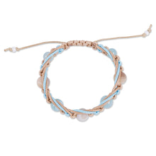 Load image into Gallery viewer, Agate & Chalcedony Beaded Macrame Shambhala Style Bracelet - Shambhala Chic | NOVICA