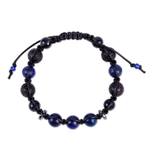 Load image into Gallery viewer, Handcrafted Multi-Gemstone Macrame Shambhala Style Bracelet - Shambhala Allure | NOVICA