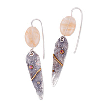 Load image into Gallery viewer, Classic Sterling Silver Dangle Earrings with Gem Accents - Kingdom Gems | NOVICA