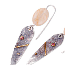 Load image into Gallery viewer, Classic Sterling Silver Dangle Earrings with Gem Accents - Kingdom Gems | NOVICA