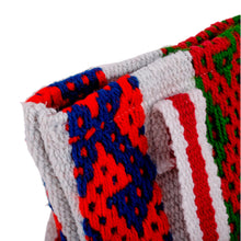 Load image into Gallery viewer, Woven Striped Geometric Patterned Cotton and Wool Tote Bag - Days of Traditions | NOVICA
