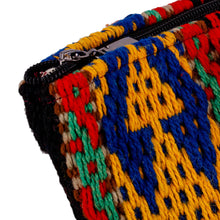 Load image into Gallery viewer, Classic Geometric-Patterned Colorful Cotton and Wool Handbag - Flaming Traditions | NOVICA