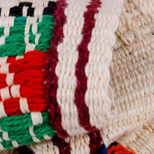Load image into Gallery viewer, Woven Ivory and Burgundy Cotton and Wool Baskur Home Accent - Yurt Greetings | NOVICA