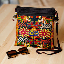Load image into Gallery viewer, Iroki Embroidered Traditional Silk Sling in Warm Palette - Iroki Summer Garden | NOVICA