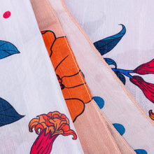 Load image into Gallery viewer, Hand-Woven 100% Silk Scarf with Pomegranate & Floral Motifs - Pomegranate Magic | NOVICA