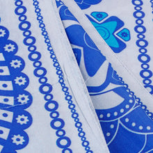 Load image into Gallery viewer, Hand-Woven 100% Silk Blue Paisley-Themed Square Scarf - Blue Paisley | NOVICA