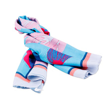 Load image into Gallery viewer, Hand-Woven 100% Silk Square Scarf with Floral & Leaf Motifs - Modern Garden | NOVICA