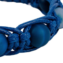 Load image into Gallery viewer, Blue Chalcedony Beaded Macrame Shambhala Style Bracelet - Shambhala Sky | NOVICA