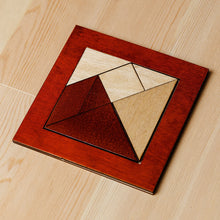 Load image into Gallery viewer, Walnut Wood Tangram Puzzle Handcrafted in Uzbekistan - Brain Riddle | NOVICA