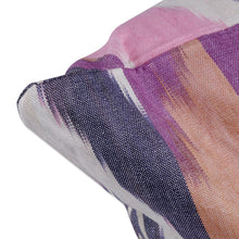 Load image into Gallery viewer, Peacock-Inspired Ikat Patterned Purple Cotton Cushion Cover - Hidden Peacock | NOVICA